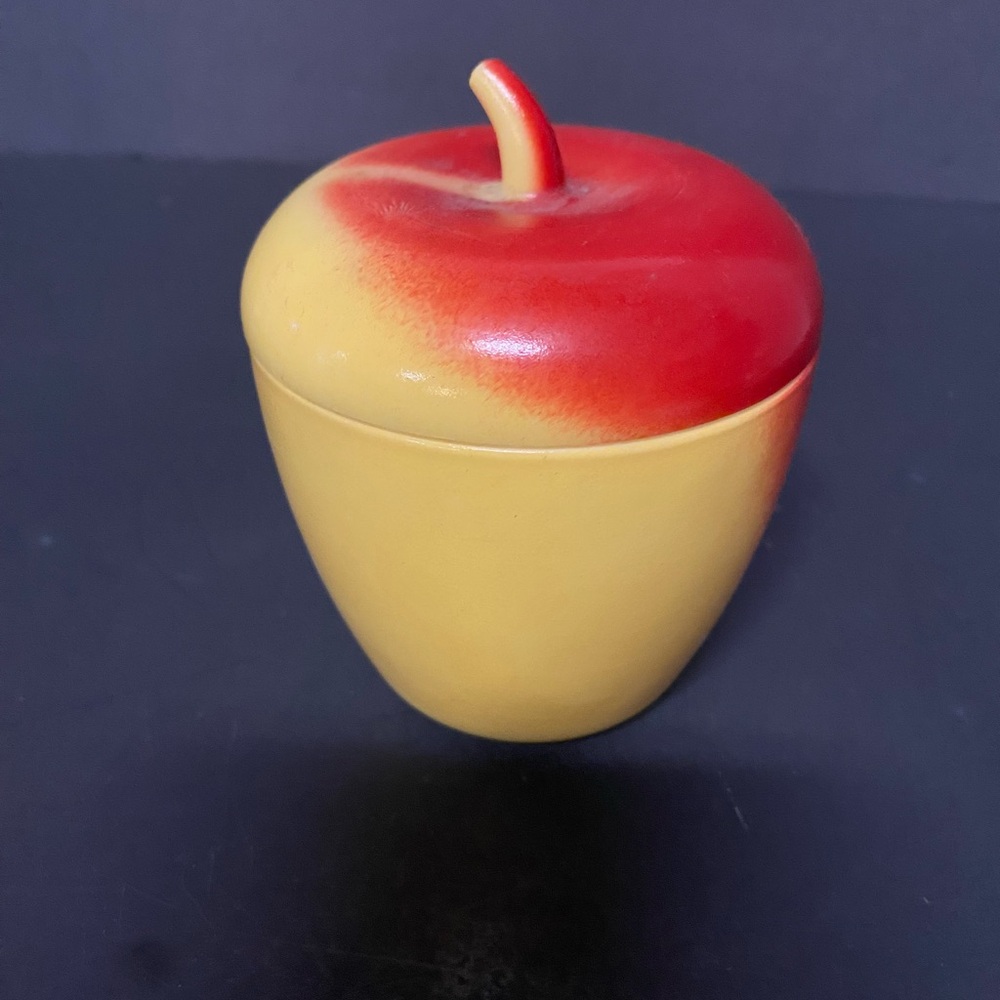 Hazel Atlas Milk Glass Mid-Century Sugar Dish Apple Jelly Dish